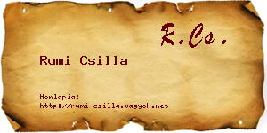 Rumi Csilla névjegykártya