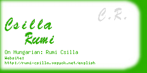 csilla rumi business card